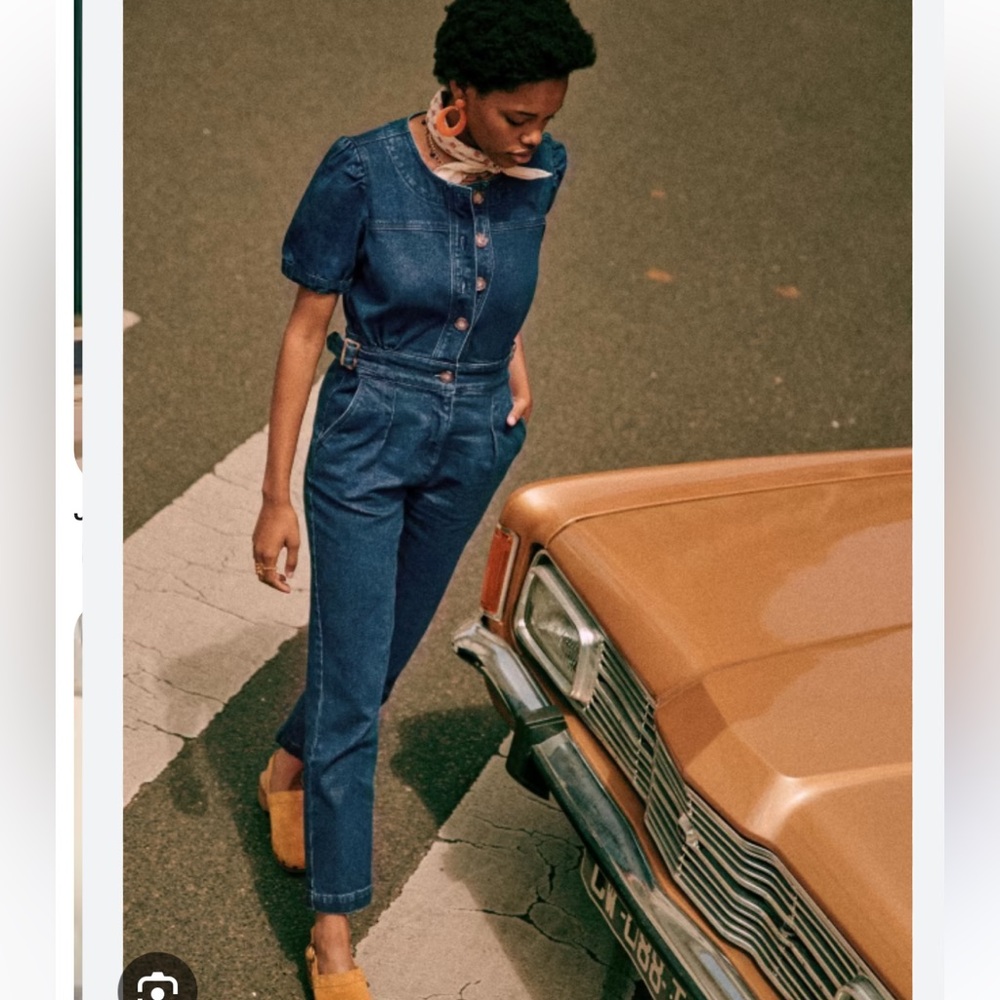 Sézane Lucia jumpsuit denim